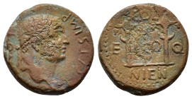 LYCAONIA. Iconium AE. Titus (Caesar, 69-79) under Vespasian, Issue: Latin issues

Obv: T CAES IM PONT; laureate head of Titus, right
Rev: COL - ICO...