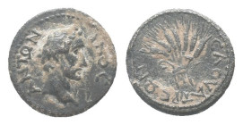LYCAONIA. Savatra. Antoninus Pius. 138-161 AD. AE.

Obv: ANTΩNINOC.laureate head of Antoninus Pius, right
Rev: CAOVATPЄΩN. sheaf of seven ears of c...