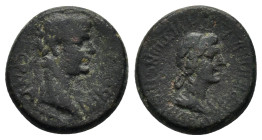 LYCAONIA.Iconium.Claudius.(41-54).Ae.

Obv : KΛAYΔIOC KAICAP CЄBACTOC.
Laureate head right.
Rev : CEBACTH EΠΙ AΦPEINOV KΛAVΔIKONIEWN.
Draped bust of A...