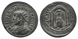 MESOPOTAMIA. Nisibis. Philip II (247-249). Ae.

Obv : AYTOK K M IOYΛI ΦIΛIΠΠOC CЄB.
Radiate and cuirassed bust left.
Rev : IOY CЄΠ KOΛΩ NЄCIBI MHT...
