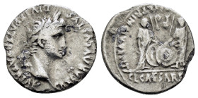 AUGUSTUS.(27 BC-14).Lugdunum.Denarius.

Obv : CAESAR AVGVSTVS DIVI F PATER PATRIAE.
Laureate head right.
Rev : C L CAESARES AVGVSTI F COS DESIG PRINC ...
