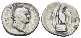 VESPASIAN (69-79). Rome.Denarius.

Obv : IMP CAESAR VESPASIANVS AVG.
Laureate head right.
Rev : COS VII.
Eagle standing right on altar; head turned le...