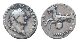 VESPASIAN. (69-79 AD). AR. Denarius Rome

Obv: Laureate head right
Rev: Capricorn left; globe below.
RIC 1058
Condition: Good very fine
Weight: ...
