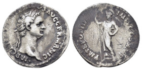 DOMITIAN (81-96). Denarius. Rome.

Obv: IMP CAES DOMITIANVS AVG GERMANIC.
Laureate head right.
Rev: P M TR POT III IMP COS X P P.
Minerva standing lef...