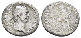 TRAJAN (98-117). Denarius. Rome.

Obv: IMP CAES NERVA TRAIAN AVG GERM.
Laureate head right.
Rev: PONT MAX TR POT COS II.
Concordia seated left, holdin...