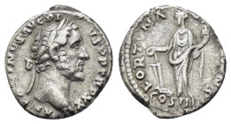 ANTONINUS PIUS (138-161). Denarius. Rome.

Obv: ANTONINVS AVG PIVS P P TR P XXII.
Laureate head right.
Rev: FORTVNA OPSEQVENS / COS IIII.
Fortuna stan...