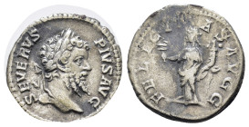 SEPTIMIUS SEVERUS (193-211). Denarius. Rome. 

Obv: SEVERVS PIVS AVG. Laureate head right. 
Rev: FELICITAS AVGG. Felicitas standing left, holding cadu...