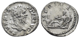 SEPTIMIUS SEVERUS (193-211). Denarius. Rome.

Obv: SEVERVS PIVS AVG.
Laureate head right.
Rev: AFRICA.
Africa reclining left, resting elbow upon ...