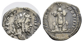 SEPTIMIUS SEVERUS (193-211). Denarius. Rome.

Obv: SEVERVS PIVS AVG.
Laureate head right.
Rev: PART MAX P M TR P VIIII.
Trophy flanked by two captives...