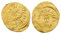 HERACLIUS.(610-641).Constantinople.Tremissis.

Obv : δ N ҺЄRACLIЧS P P AV.
Diademed, draped and cuirassed bust right.
Rev : VICTORIA AVςЧ ς / CONOB.
C...