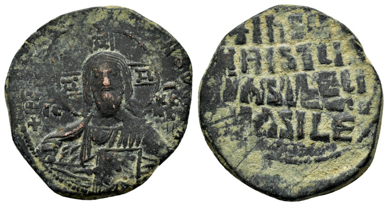 ANONYMOUS FOLLES. Class A3. Attributed to Basil II & Constantine VIII (976-1025)...