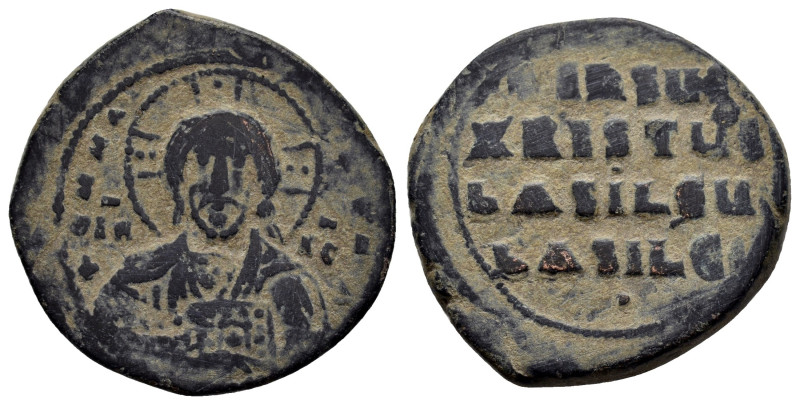 BASIL II & CONSTANTINE VIII.(976-1025).Anonymous Issue.Constantinople.Follis.

O...