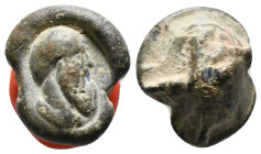 BYZANTINE LEAD SEAL. (Circa 7th-11th Century). Pb.

Condition: Good very fine

Weight: 7.13 g
Diameter: 18.37 m
