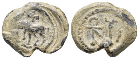 BYZANTINE LEAD SEAL.(Circa 7th-11th Century).Pb.

Condition : Good very fine.

Weight : 7.90 gr.
Diameter : 22 mm.