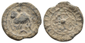 BYZANTINE LEAD SEAL.(Circa 7th-11th Century).Pb.

Condition : Good very fine.

Weight : gr.
Diameter : mm.