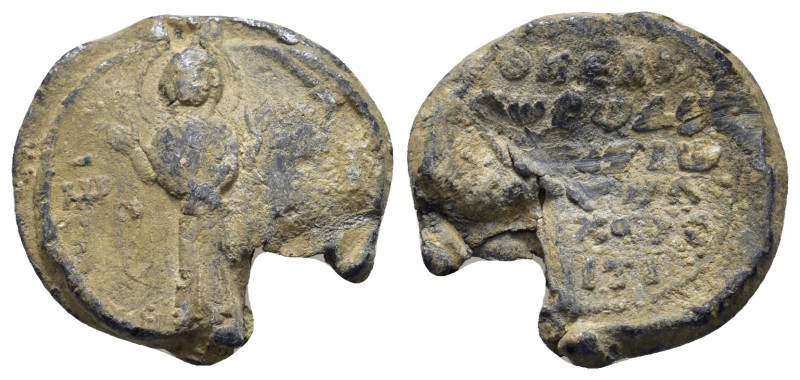 BYZANTINE LEAD SEAL.(Circa 7th-11th Century).Pb.

Condition : Good very fine.

W...