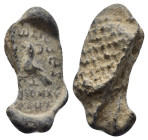 BYZANTINE LEAD SEAL.(Circa 7th-11th Century).Pb.

Condition : Good very fine.

Weight : 4.29 gr.
Diameter : 13 mm.