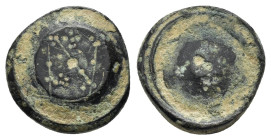 ANCIENT BYZANTINE BRONZE COMMERCIAL WEIGHT.(Circa 6th-9th Century).Ae.

Condition : Good very fine.

Weight : 4.40 gr.
Diameter : 15 mm.