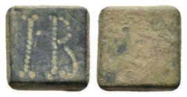 ANCIENT BYZANTINE BRONZE COMMERCIAL WEIGHT.(Circa 6th-9th Century).Ae.

Condition : Good very fine.

Weight : 2.19 gr.
Diameter : 10 mm.