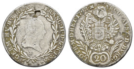 HOLY ROMAN EMPIRE. Franz II (1792-1806). 20 Kreuzer (1797/6-E). Karlsburg. 

Obv: FRANC II D G R I S A GERM HV BO REX. Laureate head right within wrea...