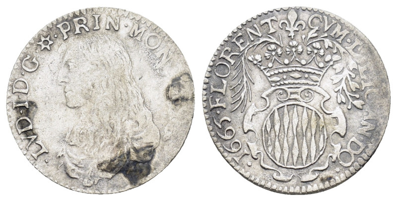 MONACO. Louis I (1662-1701). 5 Sols or Douzième d'écu (1665).

Obv: LVD I D G ...
