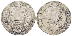 NETHERLANDS. Holland. 1/2 Lion Dollar or Leeuwendaalder (1589).

Obv: MO NO ARG ORDIN HOL. Knight standing left, head right, holding up garnished co...