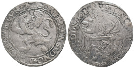 NETHERLANDS. Holland. Lion Dollar or Leeuwendaalder (1576).

Obv: MO NO ARG ORDIN HOL. Knight standing left, head right, holding up garnished coat-o...