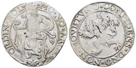 NETHERLANDS. Holland. Lion Dollar or Leeuwendaalder (1576).

Obv: MO NO ARG ORDIN HOL. Knight standing left, head right, holding up garnished coat-o...