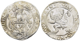 NETHERLANDS. Holland. Lion Dollar or Leeuwendaalder (1576).

Obv: MO NO ARG ORDIN HOL. Knight standing left, head right, holding up garnished coat-o...