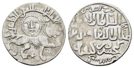 SELJUQ of RUM.Kaykhusraw II.(1211-1220).Konya.AH 641.Dirhem.

Obv : Lion advancing right, three stars around, above, personification of sun above.
Rev...