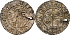 DENMARK. Penny, ND (1018-1035). Viborg Mint. Cnut (Knud den Store). NGC Unc Details--Holed.
Hauberg-49; Bruun-1337(illustrated, plate 3). Weight: 0.7...