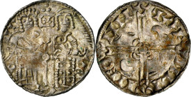 DENMARK. Penny, ND (1047-1075). Lund Mint. Svend Estridsen. NGC AU Details--Peck Marked.
Hauberg-8; Bruun-1682. Weight: 0.99 gms. Lovely Byzantine-in...