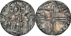 DENMARK. Penny, ND (1047-1075). Lund Mint. Svend Estridsen. NGC AU Details--Peck Marked.
Hauberg-6; Bruun-1731. Weight: 0.89 gms. Surface cracks but ...