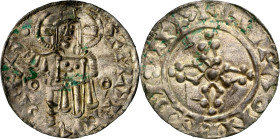 DENMARK. Penny, ND (1047-1075). Lund Mint. Svend Estridsen. NGC Unc Details--Peck Marked.
Hauberg-28; Hauberg Collection-; Bruun-1816. Weight: 0.79 g...