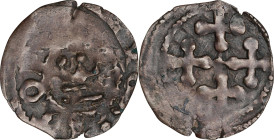 DENMARK. Penny, ND (1252-1259). Roskilde Mint. Christopher I. GOOD VERY FINE.
MB-72; Sieg-72; Bruun-2813. Weight: 0.82 gms. Rare issue; double struck...