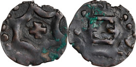 DENMARK. Penny, ND (1286-1319). Lund Mint. Erik VI (Menved). VERY FINE.
MB-295; Sieg-295; Bruun-3076 (illustrated, plate 21). Weight: 1.04 gms. Light...