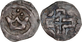 DENMARK. Penny, ND (1286-1319). Roskilde Mint. Erik VI (Menved). VERY FINE.
MB-391; Sieg-391; Bruun-3208 (illustrated, plate 24). Weight: 1.16 gms. W...