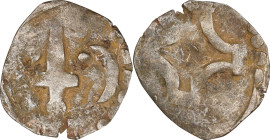 DENMARK. Penny, ND (1286-1319). Ribe Mint. Erik VI (Menved). GOOD FINE.
MB-478; Sieg-478; Bruun-3342. Weight: 1.03 gms. Rare type; Light brown, dusty...