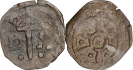 DENMARK. Penny, ND (1286-1319). Schleswig Mint. Erik VI (Menved). VERY FINE.
MB-495; Sieg-495; Bruun-3370 (illustrated, plate 27). Weight: 1.29 gms. ...