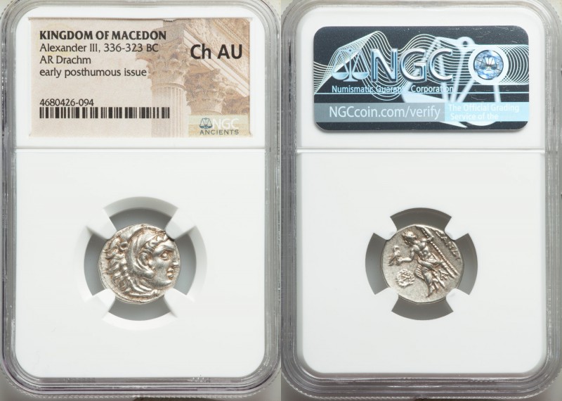 MACEDONIAN KINGDOM. Alexander III the Great (336-323 BC). AR drachm (18mm, 10h)....