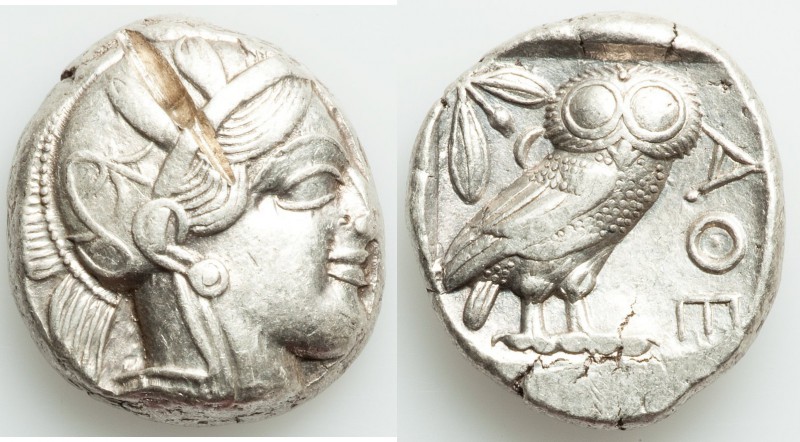 ATTICA. Athens. Ca. 440-404 BC. AR tetradrachm (22mm, 17.21 gm, 6h). VF, test cu...