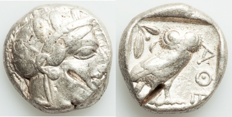 ATTICA. Athens. Ca. 440-404 BC. AR tetradrachm (22mm, 17.19 gm, 1h). Fine, test ...