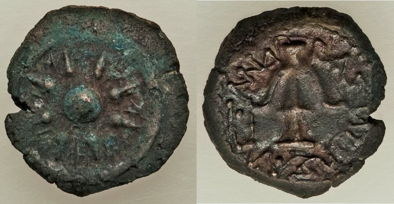 JUDAEA. Hasmoneans. Alexander Jannaeus (103-76 BC). AE prutah (15mm, 2.50 gm). V...