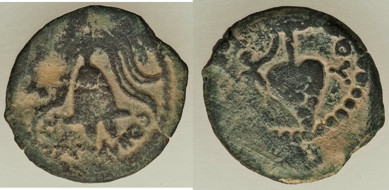 JUDAEA. Herodians. Herod Archelaus (4 BC-AD 6). AE prutah (17mm, 1.95 gm, 6h). V...