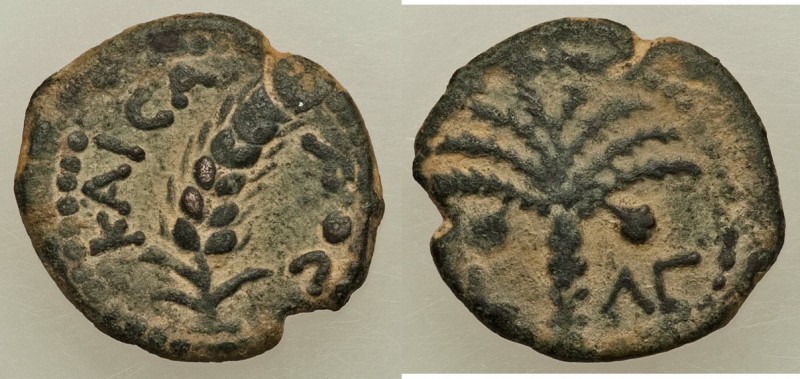 JUDAEA. Roman Procurators. Coponius (AD 6-9) AE prutah (15mm, 1.88 gm, 11h). VF....