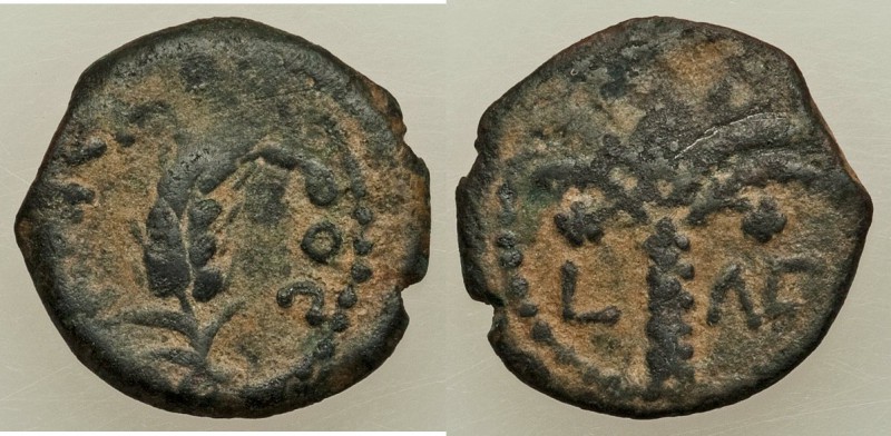 JUDAEA. Roman Procurators. Coponius (AD 6-9) AE prutah (16mm, 1.97 gm, 1h). VF. ...