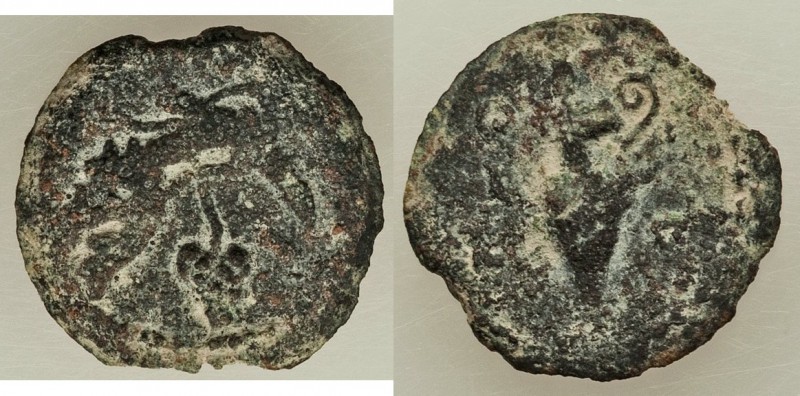 JUDAEA. Roman Procurators. Valerius Gratus (AD 15-25). AE prutah (16mm, 1.86 gm,...