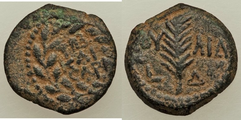JUDAEA. Roman Procurators. Valerius Gratus (AD 15-26). AE prutah (15mm, 2.05 gm,...
