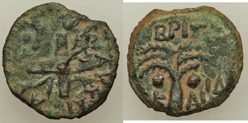 JUDAEA. Roman Procurators. Antonius Felix (AD 52-59). AE prutah (17mm, 2.80 gm, ...