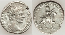 Septimius Severus (AD 193-211). AR denarius (17mm, 3.30 gm, 6h). Fine. Rome, AD 196/7. L SEPT SEV PERT-AVG IMP VIII, laureate head of Septimius Severu...